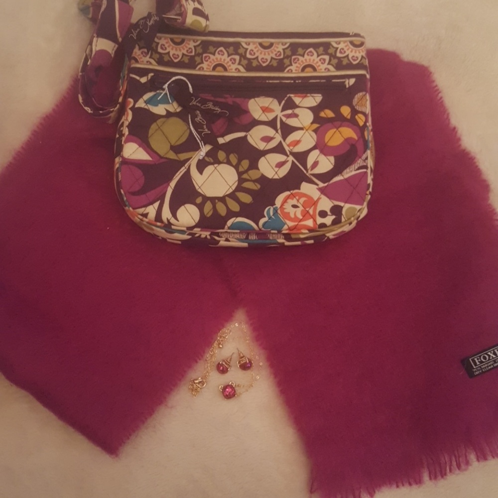 Vera Bradley Handbag, Foxford Scarf, Jewelry Set